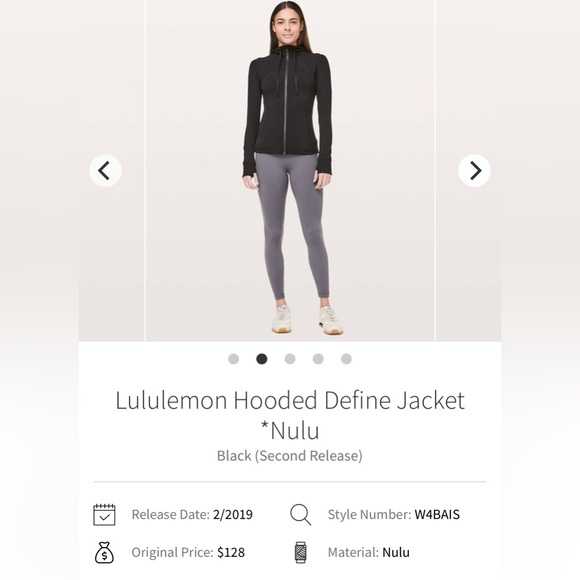 Lululemon Define Hooded Full Zip Jacket Nulu in Black Size 6 - Picture 4 of 10